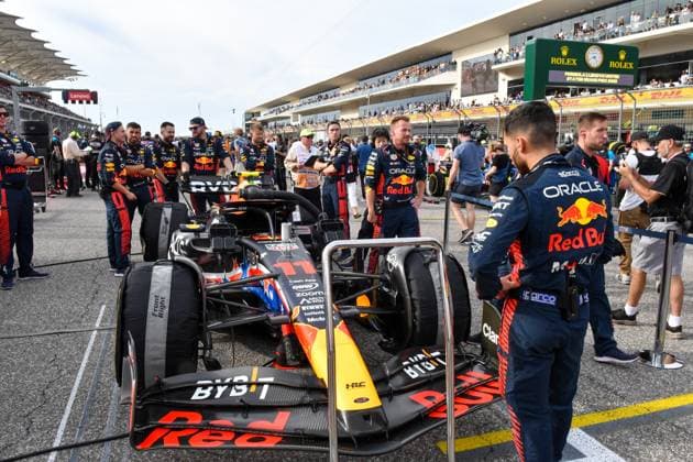 Formula 1 GP USA Austin Texas Saturday 21 10 2023 Sergio Perez MEX Red Bull Racing Formula 1 GP USA Austin Texas Saturday 21 10 2023 Copyright: xBEAUTIFULxSPORTS Erlhofx