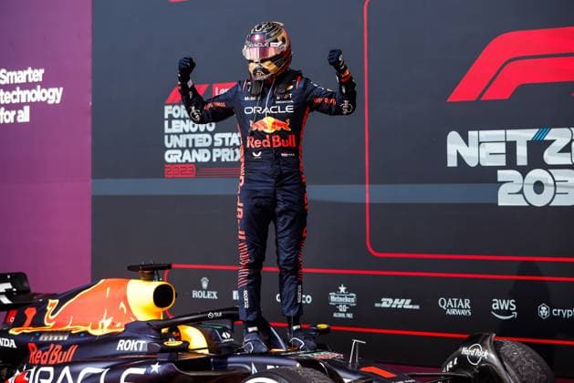 1 Max Verstappen NLD, Oracle Red Bull Racing , F1 Grand Prix of USA at Circuit of The Americas on October 22, 2023 in Austin, United States of America Photo by HOCH ZWEI Austin United States of America