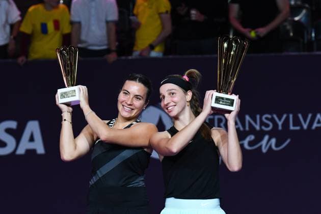 Transylvania Open 2023: Final Elena-Gabriela Ruse and Tamara Korpatsch during Trasylvania Open Finals: WTA, Tennis Damen Tennis Damen 250 Tournament in Cluj-Napoca, BT Arena Cluj-Napoca Romania  Copyright: xFlaviuxBuboix originalFilename:buboi-notitle231022_np7KA.jpg