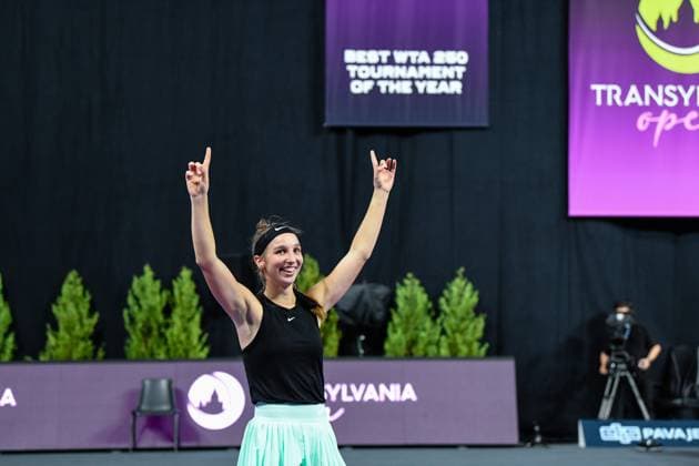 Transylvania Open 2023: Final Tamara Korpatsch during Trasylvania Open Finals: WTA, Tennis Damen Tennis Damen 250 Tournament in Cluj-Napoca, BT Arena Cluj-Napoca Romania  Copyright: xFlaviuxBuboix originalFilename:buboi-notitle231022_npT44.jpg