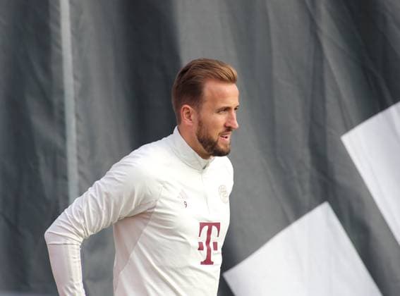 Munich, Germany 23 October 2023 football, men, season 2023 2024, FC Bayern Munich, Säbener Strasse, training ground, training, final training, Champions League Harry Kane FC Bayern Munich head, upper body