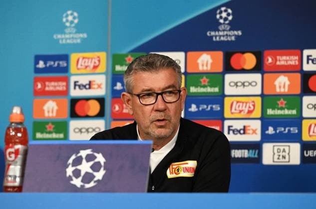 Football, men, season 2023 2024, Champions League, press conference of 1 FC Union Berlin at the stadium An der Alten Försterei the day before the match against SSC Napoli, coach Urs Fischer 1 FC Union Berlin , 23 10 2023, Copyright: xMatthiasxKochx
