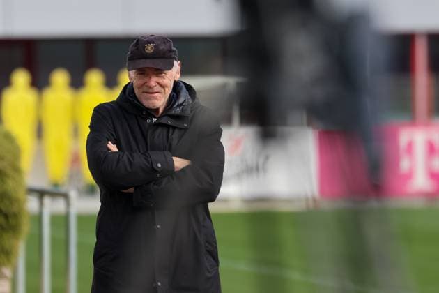 Hermann Gerland co coach U 21 national team9 with DFB cap, final training FC Bayern Muenchen, football, season 23 24, 23 10 2023, final training FC Bayern Muenchen, football, season 23 24, 23 10 2023 Muenchen Copyright: xEibner-Pressefoto JennixMaulx EP_JML