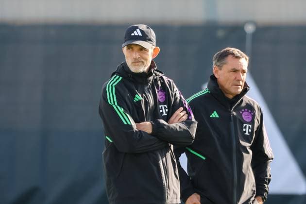 Thomas Tuchel FC Bayern Muenchen, head coach looks skeptical during training, final training FC Bayern Muenchen, football, season 23 24, 23 10 2023, final training FC Bayern Muenchen, football, season 23 24, 23 10 2023 Muenchen Copyright: xEibner-Pressefoto JennixMaulx EP_JML