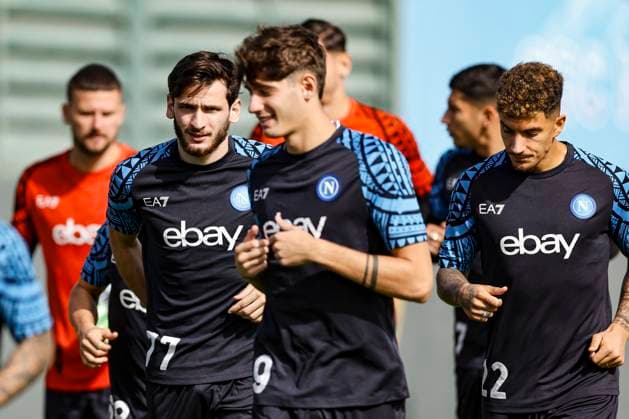 Italy: training session SSC Napoli SSC Napoli players made their last training ahead of their UEFA Champions League against Union Berlin at Konami Center on October 23, 2023, in Castel Volturno, Italy. ABPH6451 Copyright: xAntonioxBalascox
