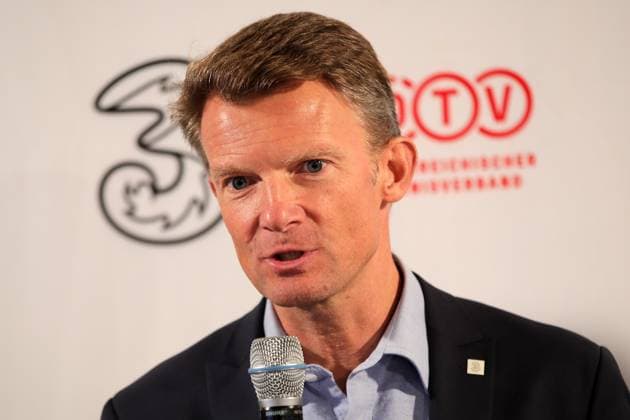 TENNIS - ATP, Tennis Herren Erste Bank Open VIENNA,AUSTRIA,23.OCT.23 - TENNIS - ATP World Tour, Erste Bank Open, press conference, PK, Pressekonferenz OETV. Image shows chief commercial officer Guenter Lischka (Drei).  GEPAxpictures xWalterxLuger