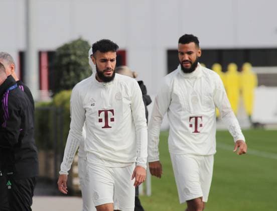 Munich, Germany 23 October 2023 football, men, season 2023 2024, FC Bayern Munich, Säbener Strasse, training ground, training, final training, Champions League Noussair Mazraoui FC Bayern Munich on the way to the training ground.