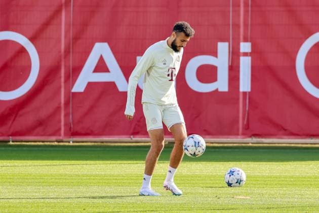 Noussair Mazraoui FC Bayern Muenchen, 40 during training with ball, alone, final training FC Bayern Muenchen, football, season 23 24, 23 10 2023, final training FC Bayern Muenchen, football, season 23 24, 23 10 2023 Muenchen Copyright: xEibner-Pressefoto JennixMaulx EP_JML