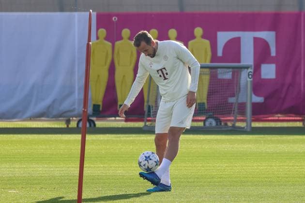 Harry Kane FC Bayern Muenchen, 09 with ball, final training FC Bayern Muenchen, football, season 23 24, 23 10 2023, final training FC Bayern Muenchen, football, season 23 24, 23 10 2023 Muenchen Copyright: xEibner-Pressefoto JennixMaulx EP_JML