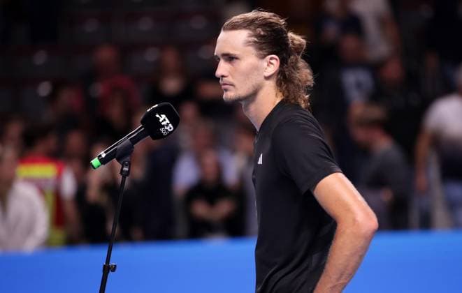 TENNIS - ATP, Tennis Herren Erste Bank Open VIENNA,AUSTRIA,23.OCT.23 - TENNIS - ATP World Tour, Erste Bank Open. Image shows Alexander Zverev (GER). Keywords: interview.  GEPAxpictures xWalterxLuger