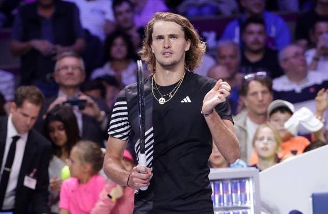 TENNIS - ATP, Tennis Herren Erste Bank Open VIENNA,AUSTRIA,23.OCT.23 - TENNIS - ATP World Tour, Erste Bank Open. Image shows the rejoicing of Alexander Zverev (GER).  GEPAxpictures xWalterxLuger