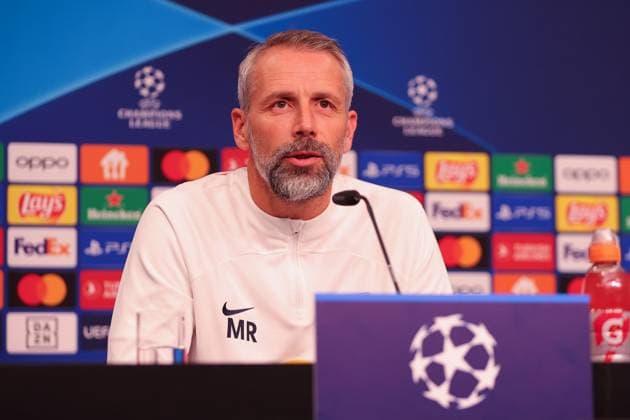 RB Leipzig PK Champions League Leipzig, 24 10 2023, RB Leipzig Football Academy, UEFA Champions League , RB Leipzig press conference the day before RBL v Red Star Belgrade Fudbalski klub Crvena zvezda , In picture coach Marco Rose RB Leipzig ,
