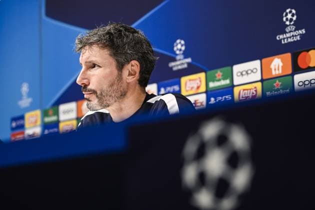 Antwerp s head coach Mark van Bommel pictured during a press conference, PK, Pressekonferenz of Belgian soccer team Royal Antwerp FC, on Tuesday 24 October 2023 in Antwerp. The team is preparing for tomorrow s game against Portuguese club FC Porto, on day three of the Champions League group stage, in the group H. TOM GOYVAERTS TomxGoyvaerts  x78416157x