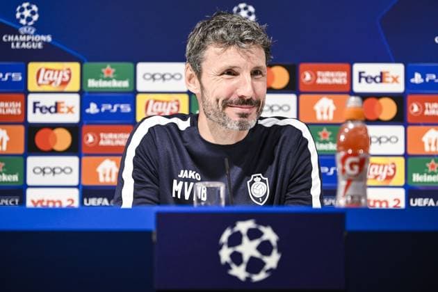 Antwerp s head coach Mark van Bommel pictured during a press conference, PK, Pressekonferenz of Belgian soccer team Royal Antwerp FC, on Tuesday 24 October 2023 in Antwerp. The team is preparing for tomorrow s game against Portuguese club FC Porto, on day three of the Champions League group stage, in the group H. TOM GOYVAERTS TomxGoyvaerts  x78416719x