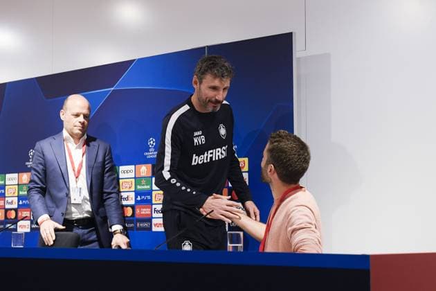 Antwerp s head coach Mark van Bommel pictured after a press conference, PK, Pressekonferenz of Belgian soccer team Royal Antwerp FC, on Tuesday 24 October 2023 in Antwerp. The team is preparing for tomorrow s game against Portuguese club FC Porto, on day three of the Champions League group stage, in the group H. TOM GOYVAERTS TomxGoyvaerts  x78417723x