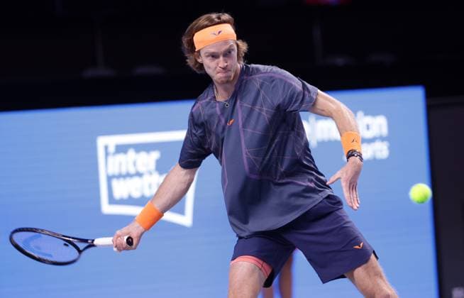TENNIS - ATP, Tennis Herren Erste Bank Open VIENNA,AUSTRIA,24.OCT.23 - TENNIS - ATP World Tour, Erste Bank Open. Image shows Andrey Rublev (RUS).  GEPAxpictures xWalterxLuger