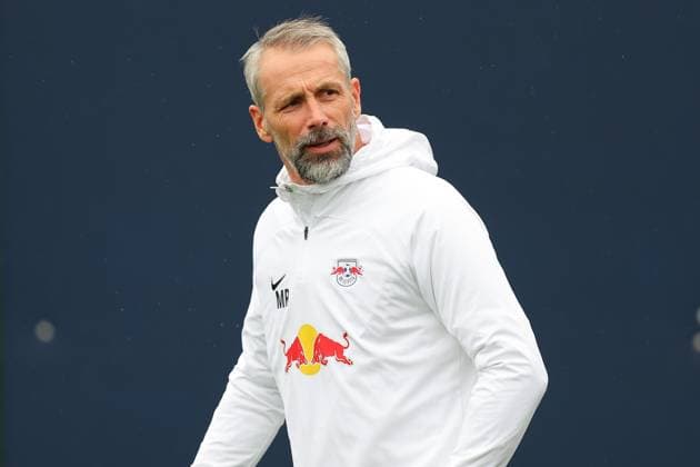 RB Leipzig training Championsleague Leipzig, 24 10 2023, training center at Cottaweg, season 2023 2024, UEFA Champions League , RB Leipzig final training before the match against Red Star Belgrade , In the picture coach Marco Rose ,