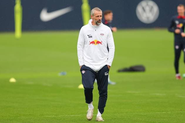 RB Leipzig training Championsleague Leipzig, 24 10 2023, training center at Cottaweg, season 2023 2024, UEFA Champions League , RB Leipzig final training before the match against Red Star Belgrade , In the picture coach Marco Rose ,