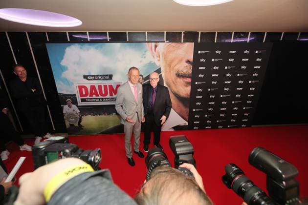 Premiere Daum triumphs scandals, 24 10 2023, Christoph Daum, Reiner Calmund, picture