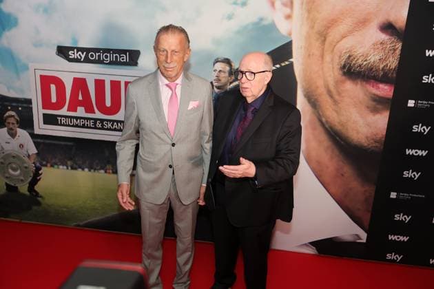 Premiere Daum triumphs scandals, 24 10 2023, Christoph Daum, Reiner Calmund, picture