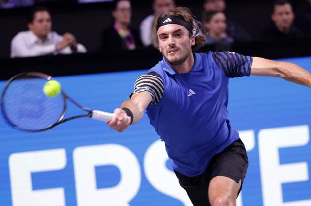 TENNIS - ATP, Tennis Herren Erste Bank Open VIENNA,AUSTRIA,24.OCT.23 - TENNIS - ATP World Tour, Erste Bank Open. Image shows Stefanos Tsitsipas (GRE).  GEPAxpictures xWalterxLuger