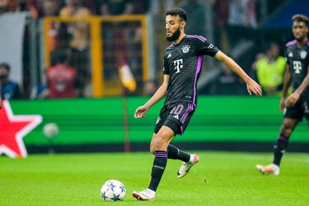 ISTANBUL - Noussair Mazraoui of FC Bayern Munich during the UEFA Champions League Group A match between Galatasaray and FC Bayern Munich at the Rams Global Stadium on October 24 in Istanbul, Turkey. ANP Hollandse Hoogte UEFA Champions League 2023 24 2023 2024 xVIxANPxSportx xGerritxvanxKeulenxIVx 482001233 originalFilename: 482001233.jpg