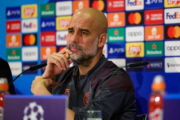 BSC Young Boys v Manchester City 24 10 2023. Press and Training Pep Guardiola Manager of Manchester City during the training session and press conference, PK, Pressekonferenz ahead of the Champions League match between BSC Young Boys and Manchester City at Stade de Suisse, Wankdorf, Switzerland on 24 October 2023. Editorial use only , Copyright: xNigelxKeenex PSI-18279-0035
