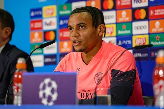 BSC Young Boys v Manchester City 24 10 2023. Press and Training Manuel Akanji (25) of Manchester City during the training session and press conference, PK, Pressekonferenz ahead of the Champions League match between BSC Young Boys and Manchester City at Stade de Suisse, Wankdorf, Switzerland on 24 October 2023. Editorial use only , Copyright: xNigelxKeenex PSI-18279-0036