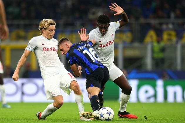 Foto Davide Spada LaPresse 24 ottobre 2023 - Milano , Italia - calcio - Inter vs Salisburgo - Champions League 2023 2024 - Stadio San Siro. Nella foto: Davide Frattesi (FC Inter); October 24 , 2023 Milan , Italy - sport, calcio - Inter vs Salzburg Champions League 2023 2024 - San Siro Stadium . In the pic : Davide Frattesi (FC Inter);  Copyright: xDavidexSpada LaPressex