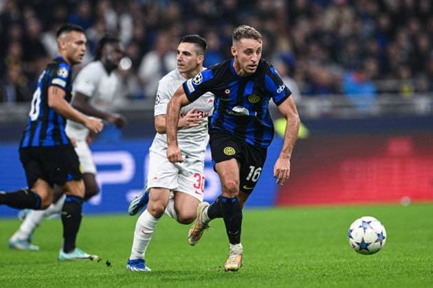 Milan, Italy, 24.10.23: Davide Frattesi (16 FC Internazionale) during the Champions League Group stage match between FC Internazionale and FC Salzburg at San Siro Stadium in Milan, Italy Soccer (Cristiano Mazzi SPP) Copyright: xCristianoxMazzix xSPPx spp-en-CrMaSp-CM1_6369