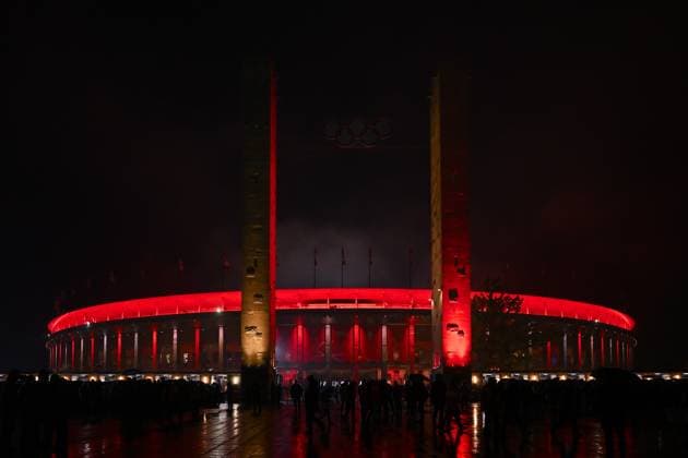 24 10 2023, football, champions league, 3 match day, season 2023 2024, 1 FC Union Berlin SSC Napoli, Olympiastadion exterior view xRHR PHOTO TKx Copyright: RHR-FOTOx RHR-FOTO TK