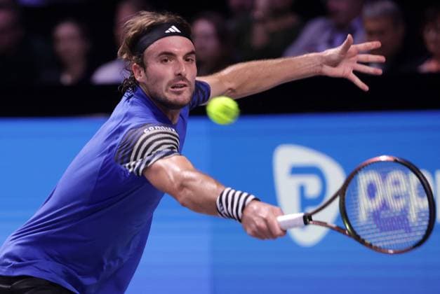 TENNIS - ATP, Tennis Herren Erste Bank Open VIENNA,AUSTRIA,24.OCT.23 - TENNIS - ATP World Tour, Erste Bank Open. Image shows Stefanos Tsitsipas (GRE).  GEPAxpictures xWalterxLuger