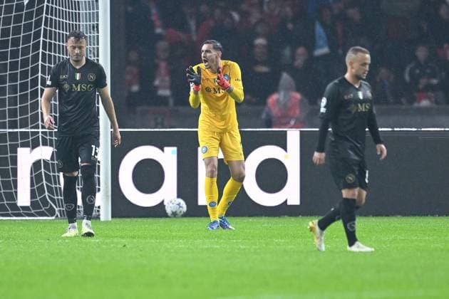 24 10 2023, Football, Champions League, Matchday 3, Season 2023 2024, 1 FC Union Berlin SSC Naples, Goalkeeper Alex Meret SSC Naples xRHR PHOTO TKx Copyright: RHR-FOTOx RHR-FOTO TK