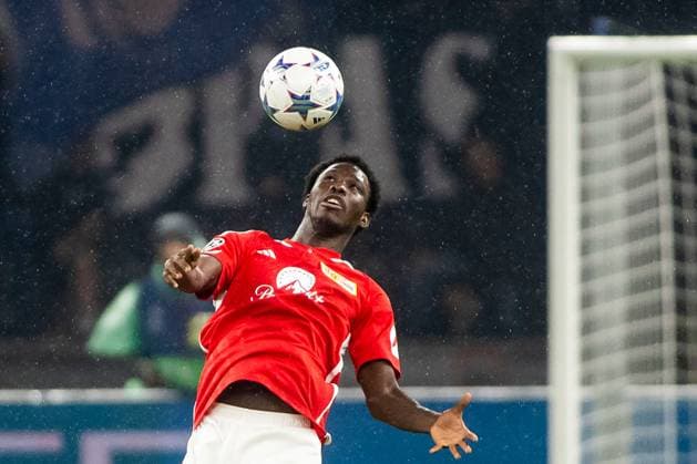 24 10 2023, xfrx, football UEFA Champions League, Union Berlin SSC Napoli emspor, v l David Datro Fofana Union Berlin DFL DFB REGULATIONS PROHIBIT ANY USE OF PHOTOGRAPHS as IMAGE SEQUENCES and or QUASI VIDEO Berlin