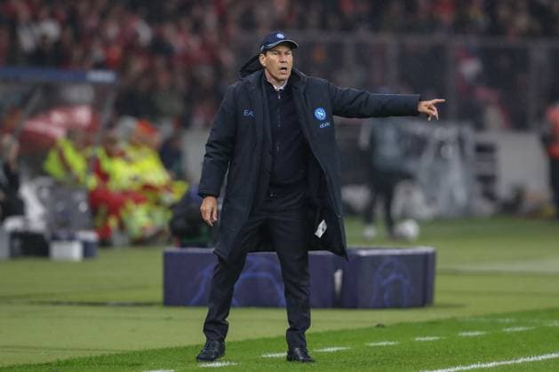 24 10 2023, xtgx, football, UEFA Champions League, 1 FC Union Berlin SSC Napoli emspor, v l Rudi Garcia Napoli, coach gives instructions, gestures with arms, gesticulate, gives instructions DFL DFB REGULATES PROHIBIT ANY USE OF PHOTOGRAPHS AS IMAGE SEQUENCES AND OR QUASI VIDEO Olympiastadion