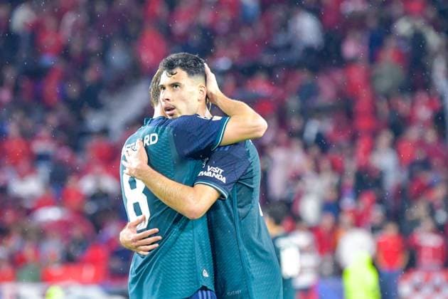 UEFA Champions League Sevilla v Arsenal Gabriel Martinelli celebrate his goal during the UEFA Champions League match Sevilla vs Arsenal at Ramon Sanchez-Pizjuan Stadium, Saville, Spain, 24th October 2023 (Photo by Samuel Carreno News Images) Copyright: xSamuelxCarreno NewsxImagesx