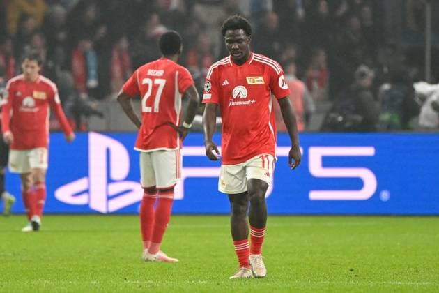 Football, Men, 2023 2024 season, UEFA Champions League Group C, Matchday 3 , 1 FC Union Berlin SSC Napoli, v l David Datro Fofana 1 FC Union Berlin disappointed, dejected, dissatisfied, 24 10 2023, Copyright: xMatthiasxKochx