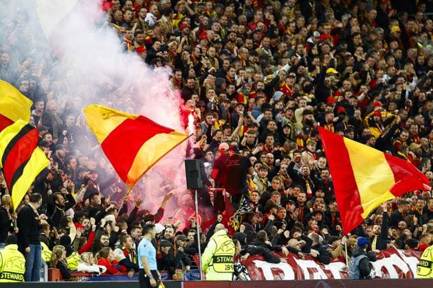 LENS - 24-10-2023, Stade Bollaert-Delelis. Football, Champions League, season 2023-2024. Lens - PSV. Fans of RC Lens Lens - PSV  x22883609x Copyright: