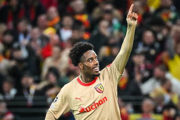 October 24, 2023, Lens, France, France: Elye WAHI of Lens celebrates his goal during the UEFA Champions League group B match between RC Lens and PSV Eindhoven at Bollaert-Delelis Stadium on October 24, 2023 in Lens, France. Lens France - ZUMAm308 20231024_zsp_m308_031 Copyright: xMatthieuxMirvillex