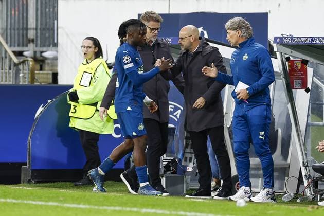 LENS - 24-10-2023, Stade Bollaert-Delelis. Football, Champions League, season 2023-2024. Lens - PSV. Johan Bakayoko of PSV leaves the pitch Lens - PSV  x22883883x Copyright: