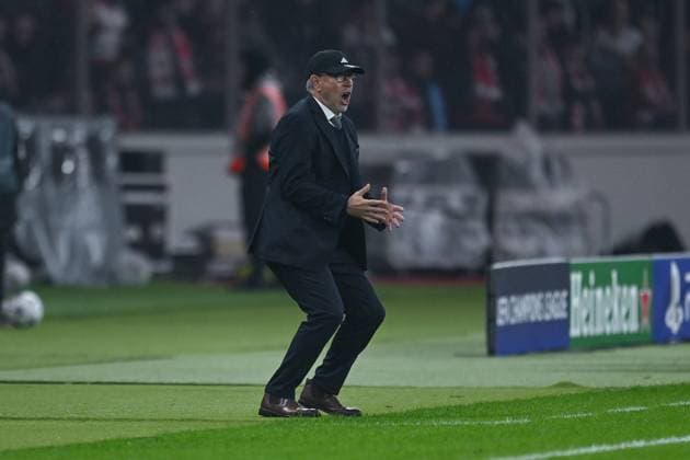 24 10 2023, Football, Champions League, 3 match day, 2023 2024 season, 1 FC Union Berlin SSC Napoli, Urs Fischer Union Berlin xRHR PHOTO TKx Copyright: RHR-FOTOx RHR-FOTO TK