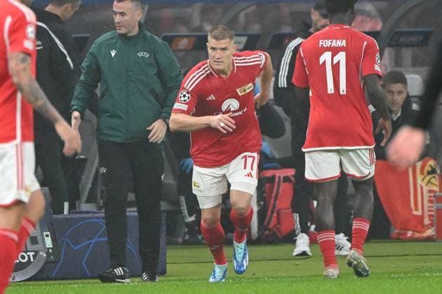 Football, Men, 2023 2024 season, UEFA Champions League Group C, Matchday 3 , 1 FC Union Berlin SSC Napoli, v l Kevin Behrens 1 FC Union Berlin , 24 10 2023, Copyright: xMatthiasxKochx
