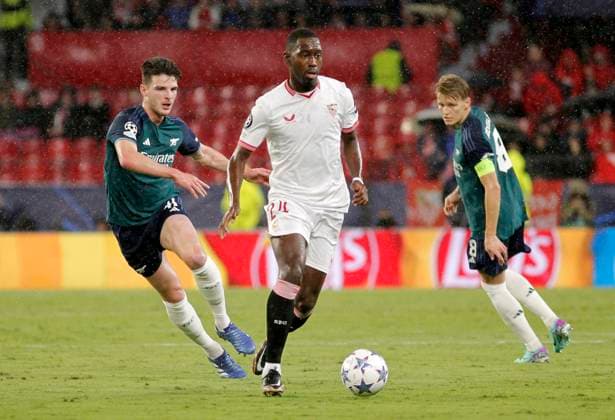 Uefa Champions League soccer match Sevilla vs Arsenal at Ramon Zanchez Pizjuan Stadium Sevilla 24 october 2023 Sevilla 24 10 2023 UEFA CHAMPIONS LEAGUE GROUP STAGE SANCHEZ PIZJUAN STADIUM SEVILLA FC ARSENAL 900 Cordon Press  900 CordonxPress LOF - Uefa Champions League: Sevilla vs Arsenal