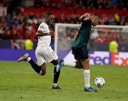 Uefa Champions League soccer match Sevilla vs Arsenal at Ramon Zanchez Pizjuan Stadium Sevilla 24 october 2023 Sevilla 24 10 2023 UEFA CHAMPIONS LEAGUE GROUP STAGE SANCHEZ PIZJUAN STADIUM SEVILLA FC ARSENAL 900 Cordon Press  900 CordonxPress LOF - Uefa Champions League: Sevilla vs Arsenal