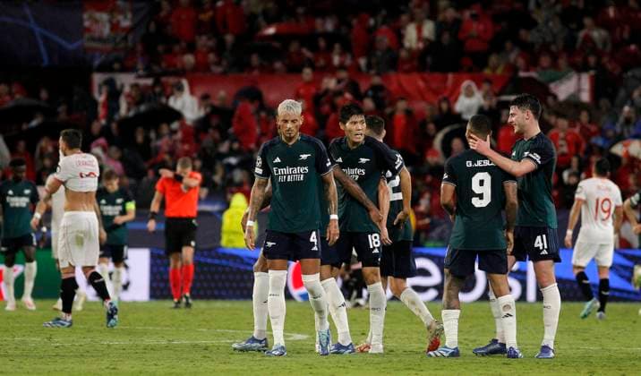 Uefa Champions League soccer match Sevilla vs Arsenal at Ramon Zanchez Pizjuan Stadium Sevilla 24 october 2023 Sevilla 24 10 2023 UEFA CHAMPIONS LEAGUE GROUP STAGE SANCHEZ PIZJUAN STADIUM SEVILLA FC ARSENAL 900 Cordon Press  900 CordonxPress LOF - Uefa Champions League: Sevilla vs Arsenal