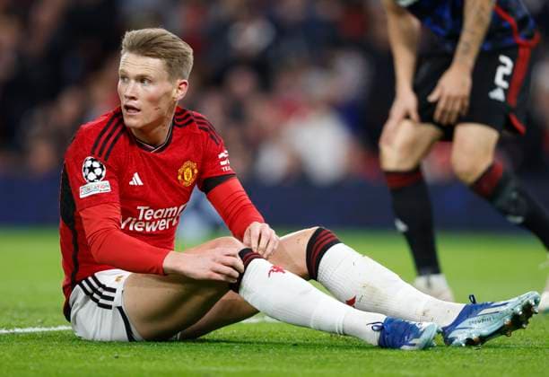 Manchester United, ManU v F.C. Copenhagen: Group A - UEFA Champions League 2023 24 Scott McTominay of Manchester United on the pitch during the UEFA Champions League match between Manchester United and F.C. Copenhagen at Old Trafford on October 24, 2023 in Manchester, England. Manchester Old Trafford England United Kingdom Copyright: xRichardxSellers Sportsphoto APLx 13958419