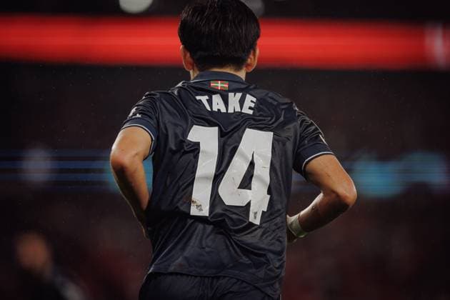 Takefusa Kubo during UEFA Champions League 23 24 game between SL Benfica and Real Sociedad at Estadio Da Luz, Lisbon, Portugal. (Maciej Rogowski) Lisbon Estadio Da Luz Portugal Copyright: xMaciejxRogowskix slbrss-24102023-24