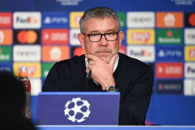 UEFA Champions League 1 FC Union Berlin vs SSC Napoli Berlin, 24 10 2023 Urs Fischer coach 1 FC Union Berlin at the press conference after the match UEFA Champions Leaguel 1 FC Union Berlin vs SSC Napoli, Olympiastadion, Berlin, 24 10 2023 Copyright: xBEAUTIFULxSPORTS LucianoxLimax