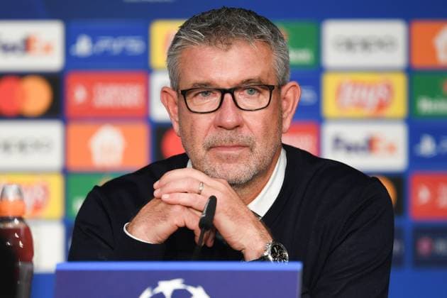 UEFA Champions League 1 FC Union Berlin vs SSC Napoli Berlin, 24 10 2023 Urs Fischer coach 1 FC Union Berlin at the press conference after the match UEFA Champions Leaguel 1 FC Union Berlin vs SSC Napoli, Olympiastadion, Berlin, 24 10 2023 Copyright: xBEAUTIFULxSPORTS LucianoxLimax