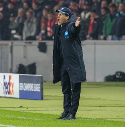 October 24, 2023, Berlin, Berlin, Germany: Berlin 24 10 2023, during the football match valid for the Champions League 2023 24, between the teams of Union Berlin vs SSC Napoli FC at the Olympiastadion in Berlin.In picture : Rudi Garcia Head Coach of SSC Napoli Berlin Germany - ZUMAs236 20231024_aap_s236_033 Copyright: xFabioxSassox